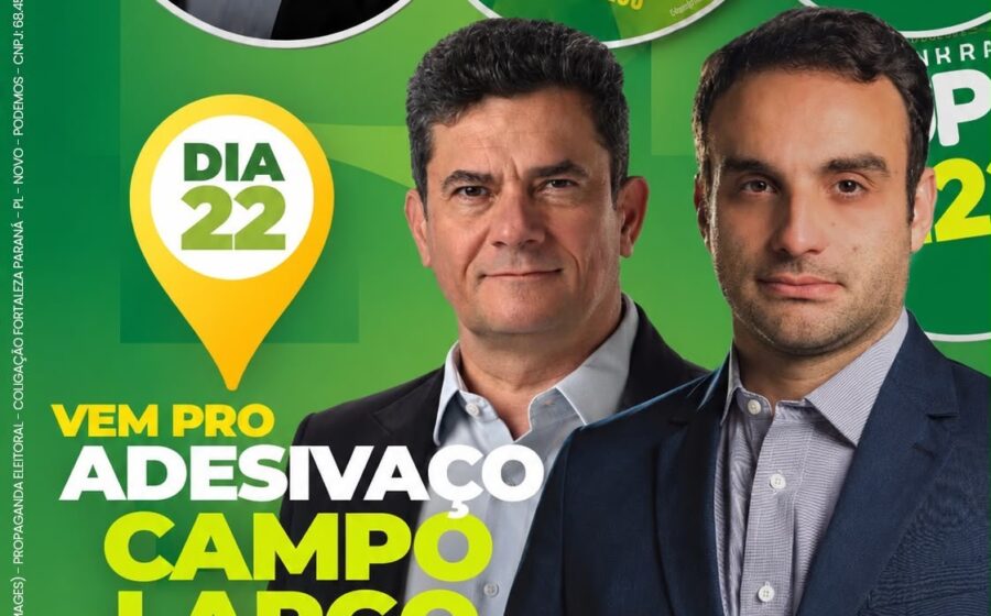 Adesivaço movimenta campanha de Christiano Puppi neste sábado (22) em Campo Largo